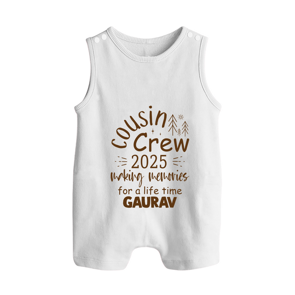 Cousin Smiles Romper Suit / Sleeveless Romper | Adorable and Comfortable Wear - WHITE - 0 - 5 Months Old (Chest 18")