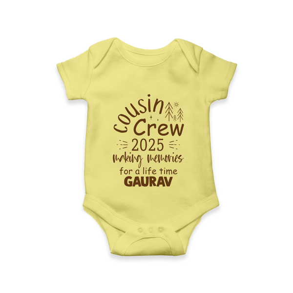 Cousin Smiles Romper / Onesie | Adorable and Comfortable Wear - PASTEL YELLOW - New Born (Chest 14")