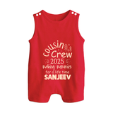 Cousin Smiles Romper Suit / Sleeveless Romper | Adorable and Comfortable Wear - RED - 0 - 5 Months Old (Chest 18")