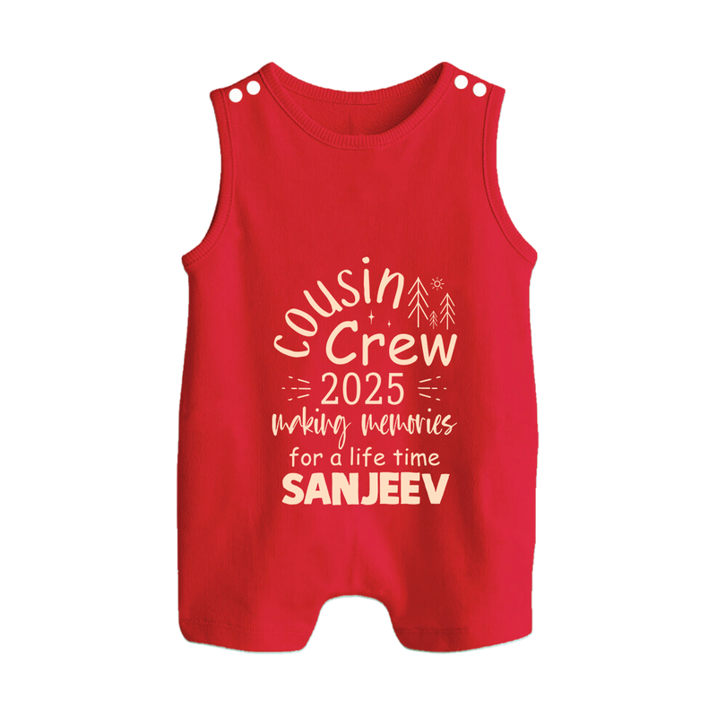 Cousin Smiles Romper Suit / Sleeveless Romper | Adorable and Comfortable Wear - RED - 0 - 5 Months Old (Chest 18")