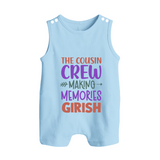 Little Cousin Tribe Romper Suit / Sleeveless Romper | Adorable Matching Wear - BABY BLUE - 0 - 5 Months Old (Chest 18")