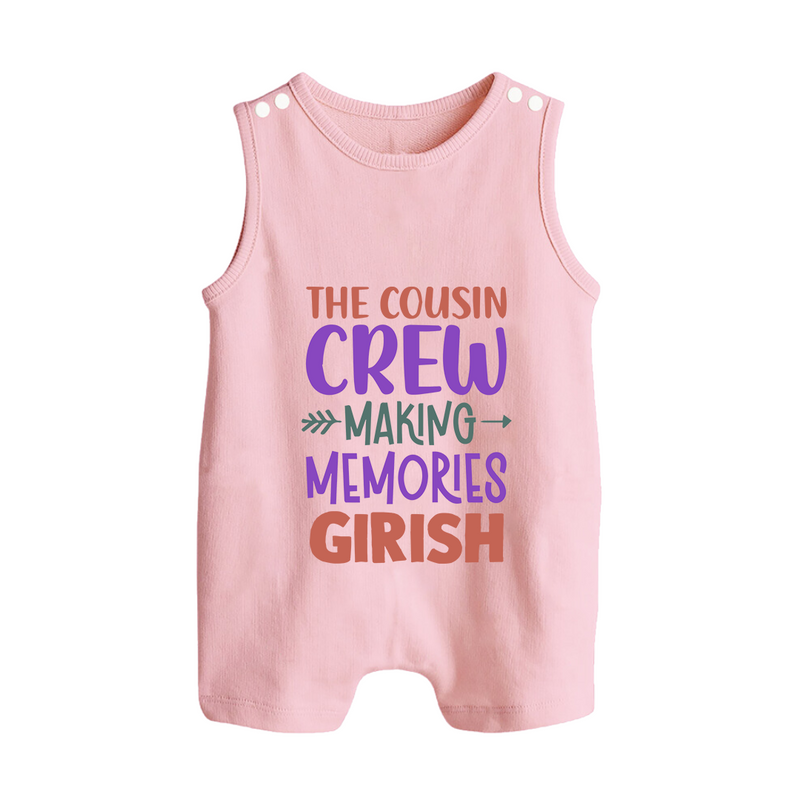 Little Cousin Tribe Romper Suit / Sleeveless Romper | Adorable Matching Wear - BABY PINK - 0 - 5 Months Old (Chest 18")
