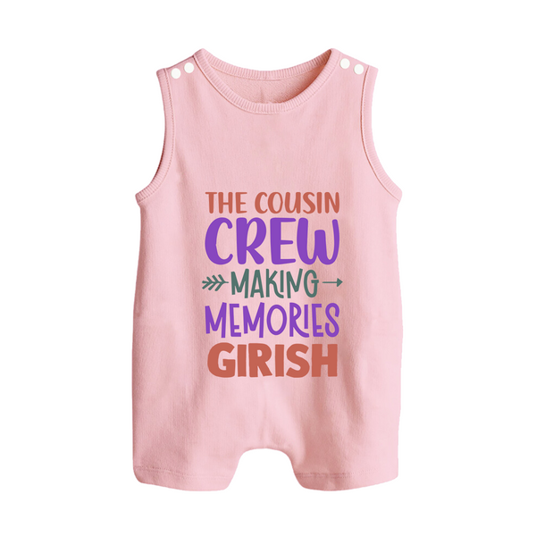 Little Cousin Tribe Romper Suit / Sleeveless Romper | Adorable Matching Wear - BABY PINK - 0 - 5 Months Old (Chest 18")