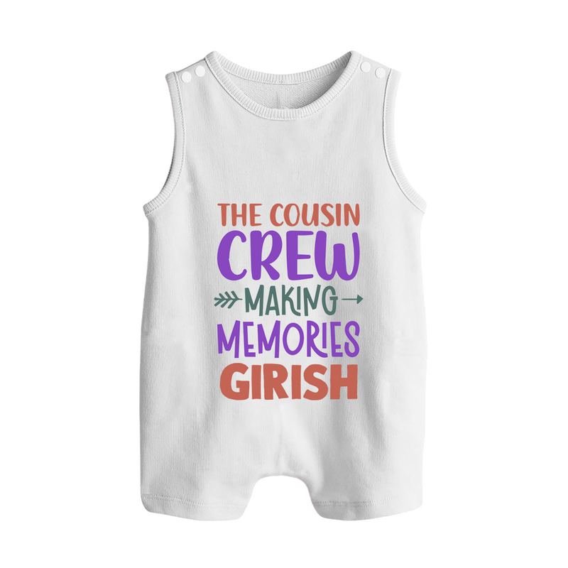 Little Cousin Tribe Romper Suit / Sleeveless Romper | Adorable Matching Wear - WHITE - 0 - 5 Months Old (Chest 18")