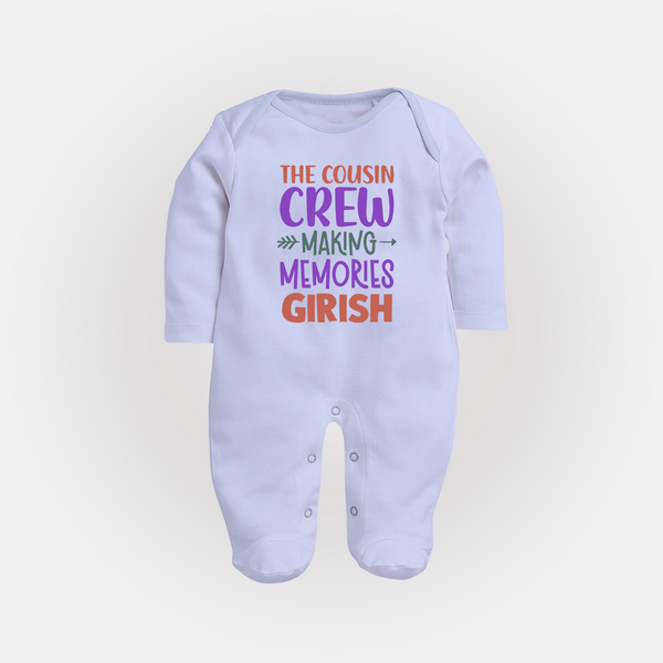 Little Cousin Tribe Sleep Suit / Full Sleeve Bodysuit | Adorable Matching Wear - BABY BLUE - New Born (Chest 7.5")