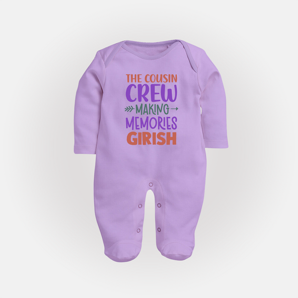 Little Cousin Tribe Sleep Suit / Full Sleeve Bodysuit | Adorable Matching Wear - LILAC - New Born (Chest 7.5")