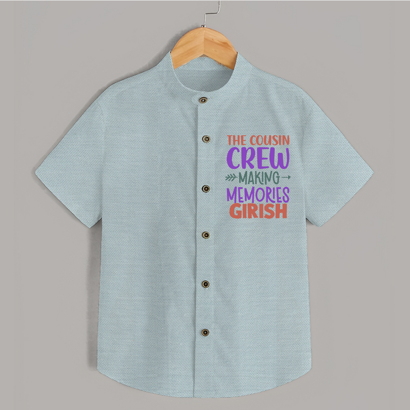 Little Cousin Tribe Shirt | Adorable Matching Wear - ARCTIC BLUE - 0 - 6 Months Old (Chest 23")