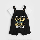 Little Cousin Tribe Dungaree Set | Adorable Matching Wear - BLACK - 0 - 5 Months Old (Chest 18")