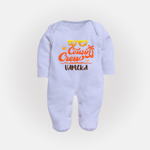Cousin Harmony Sleep Suit / Full Sleeve Bodysuit | Celebrate Togetherness - BABY BLUE - New Born (Chest 7.5")