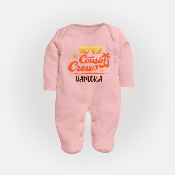 Cousin Harmony Sleep Suit / Full Sleeve Bodysuit | Celebrate Togetherness - BABY PINK - New Born (Chest 7.5")