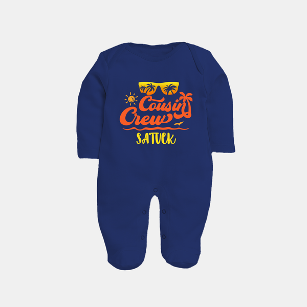Cousin Harmony Sleep Suit / Full Sleeve Bodysuit | Celebrate Togetherness - NAVY BLUE - New Born (Chest 7.5")