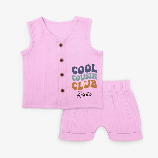 Baby Cousin Bond Jabla Set | Custom Name Options - BABY PINK - 0 - 3 Months Old (Chest 9.8")