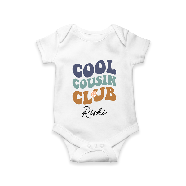 Baby Cousin Bond Romper / Onesie | Custom Name Options - WHITE - New Born (Chest 14")