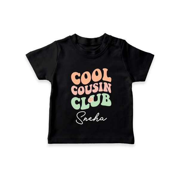 Baby Cousin Bond T-Shirt | Custom Name Options - BLACK - 0-5 Months Old (Chest 17")
