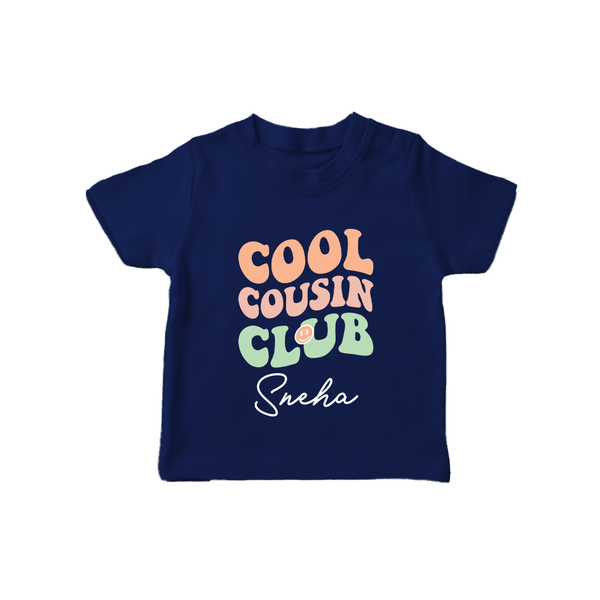 Baby Cousin Bond T-Shirt | Custom Name Options - NAVY BLUE - 0-5 Months Old (Chest 17")