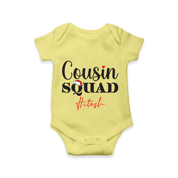 Cousin Joy Romper / Onesie Outfit | Perfect for Family Gatherings - PASTEL YELLOW - New Born (Chest 14")