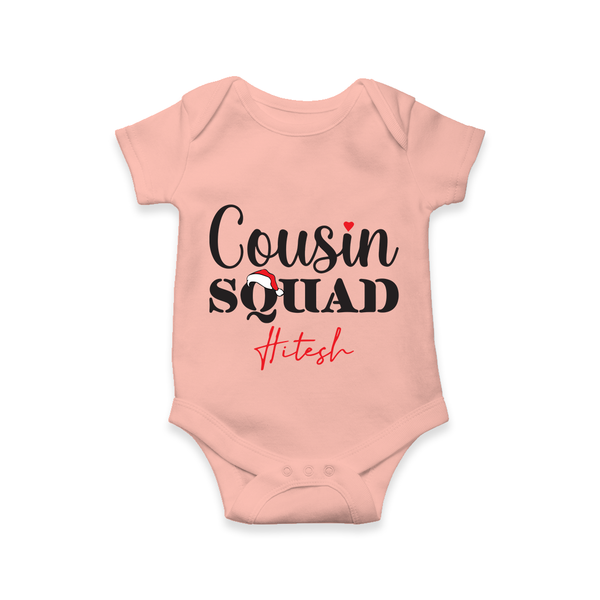 Cousin Joy Romper / Onesie Outfit | Perfect for Family Gatherings - PEACH - New Born (Chest 14")