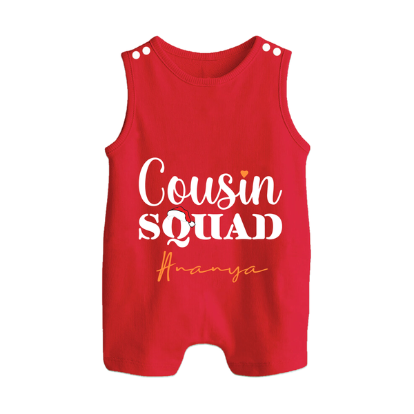 Cousin Joy Romper Suit / Sleeveless Romper Outfit | Perfect for Family Gatherings - RED - 0 - 5 Months Old (Chest 18")