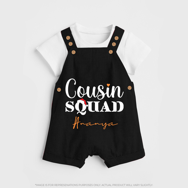 Cousin Joy Dungaree Set Outfit | Perfect for Family Gatherings - BLACK - 0 - 5 Months Old (Chest 18")