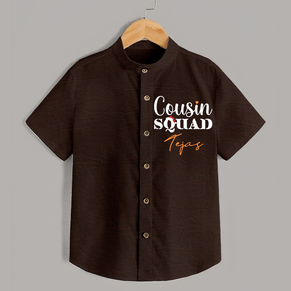Cousin Joy Shirt Outfit | Perfect for Family Gatherings - CHOCOLATE BROWN - 0 - 6 Months Old (Chest 23")