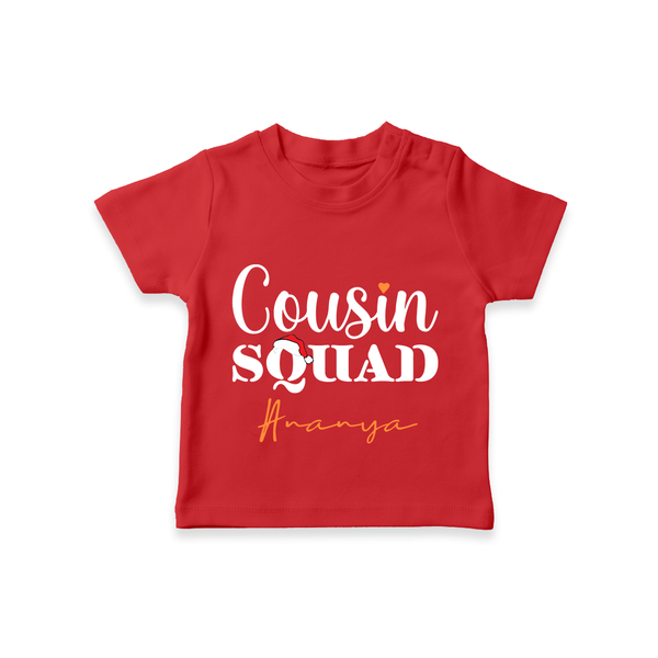 Cousin Joy T-Shirt Outfit | Perfect for Family Gatherings - RED - 0-5 Months Old (Chest 17")