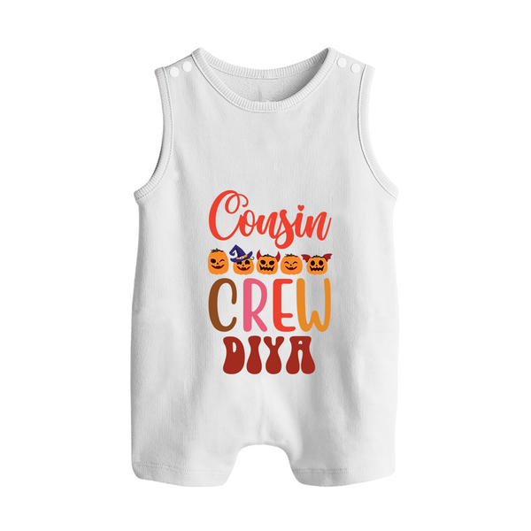 Baby Cousin Gang Romper Suit / Sleeveless Romper | Comfortable and Cute - WHITE - 0 - 5 Months Old (Chest 18")