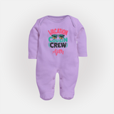 Cousin Fun Squad Sleep Suit / Full Sleeve Bodysuit | Comfortable Baby Wear - LILAC - New Born (Chest 7.5")
