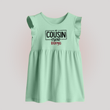 Cousin Vibes Only Baby Frock | Festive Wear for Babies - MINT GREEN - 0 - 3 Months Old (Chest 17")