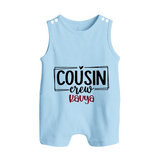 Cousin Vibes Only Romper Suit / Sleeveless Romper | Festive Wear for Babies - BABY BLUE - 0 - 5 Months Old (Chest 18")