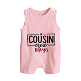 Cousin Vibes Only Romper Suit / Sleeveless Romper | Festive Wear for Babies - BABY PINK - 0 - 5 Months Old (Chest 18")