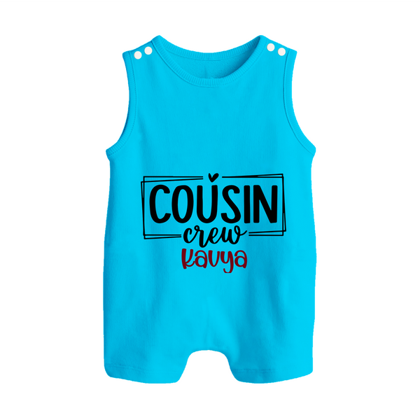 Cousin Vibes Only Romper Suit / Sleeveless Romper | Festive Wear for Babies - SKY BLUE - 0 - 5 Months Old (Chest 18")