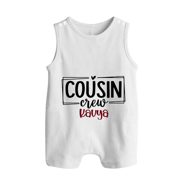 Cousin Vibes Only Romper Suit / Sleeveless Romper | Festive Wear for Babies - WHITE - 0 - 5 Months Old (Chest 18")