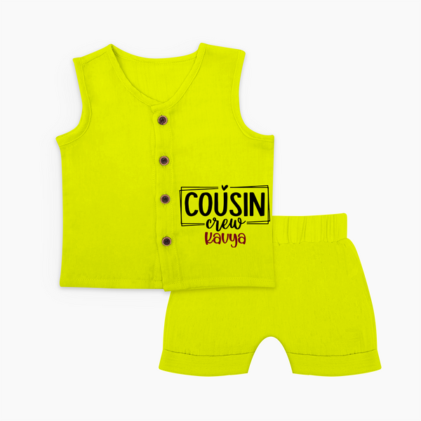 Cousin Vibes Only Jabla Set | Festive Wear for Babies - LIME GREEN - 0 - 3 Months Old (Chest 9.8")