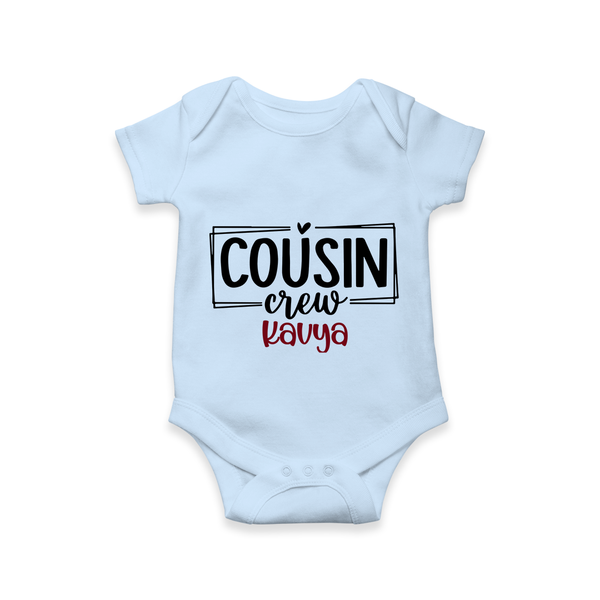 Cousin Vibes Only Romper / Onesie | Festive Wear for Babies - BABY BLUE - New Born (Chest 14")