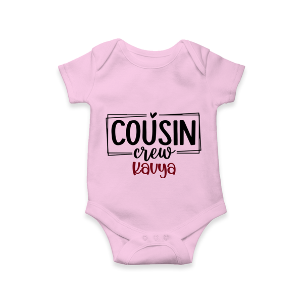 Cousin Vibes Only Romper / Onesie | Festive Wear for Babies - BABY PINK - New Born (Chest 14")