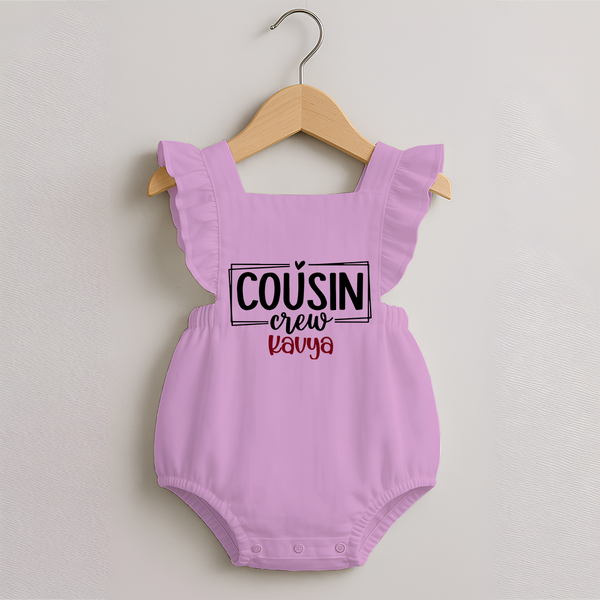 Cousin Vibes Only Frock Romper | Festive Wear for Babies - BABY PINK - 0 - 3 Months Old (Chest 19")