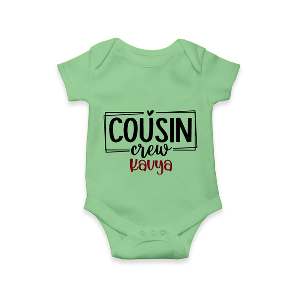 Cousin Vibes Only Romper / Onesie | Festive Wear for Babies - GREEN - New Born (Chest 14")