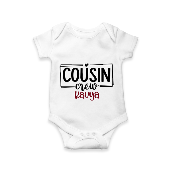 Cousin Vibes Only Romper / Onesie | Festive Wear for Babies - WHITE - New Born (Chest 14")