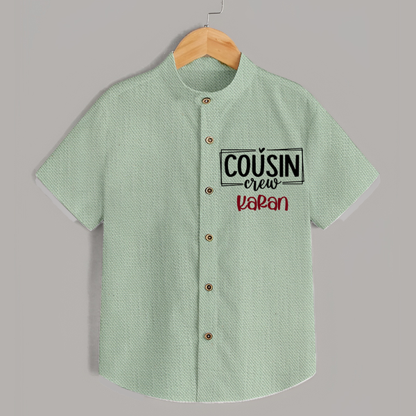 Cousin Vibes Only Shirt | Festive Wear for Babies - MINT GREEN - 0 - 6 Months Old (Chest 23")