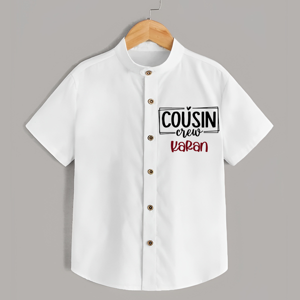 Cousin Vibes Only Shirt | Festive Wear for Babies - WHITE - 0 - 6 Months Old (Chest 23")