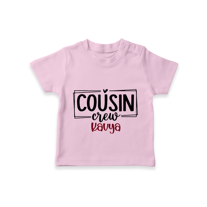 Cousin Vibes Only T-Shirt | Festive Wear for Babies - BABY PINK - 0-5 Months Old (Chest 17")
