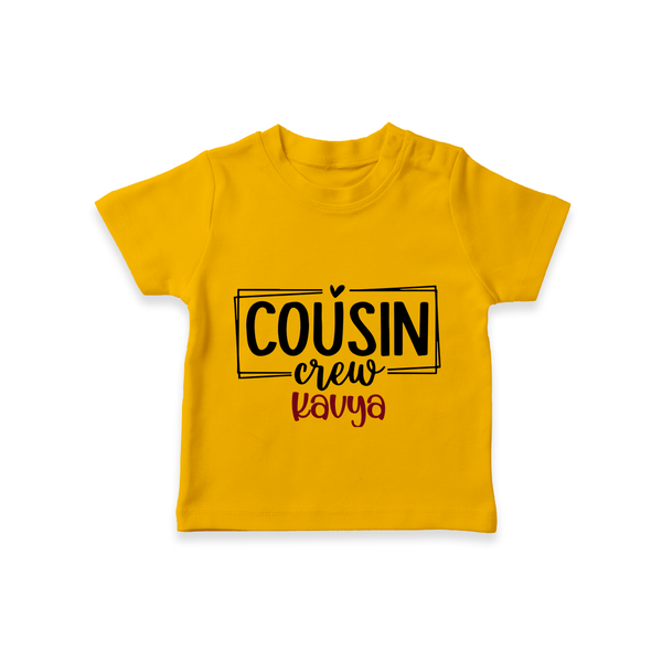 Cousin Vibes Only T-Shirt | Festive Wear for Babies - CHROME YELLOW - 0-5 Months Old (Chest 17")