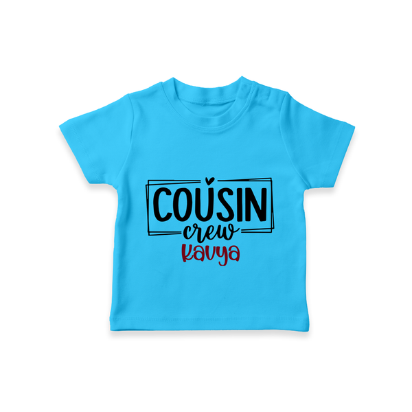 Cousin Vibes Only T-Shirt | Festive Wear for Babies - SKY BLUE - 0-5 Months Old (Chest 17")