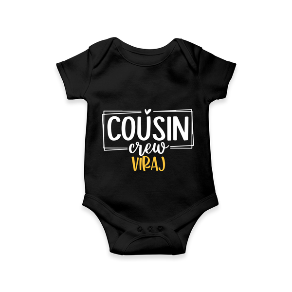 Cousin Vibes Only Romper / Onesie | Festive Wear for Babies - BLACK - New Born (Chest 14")