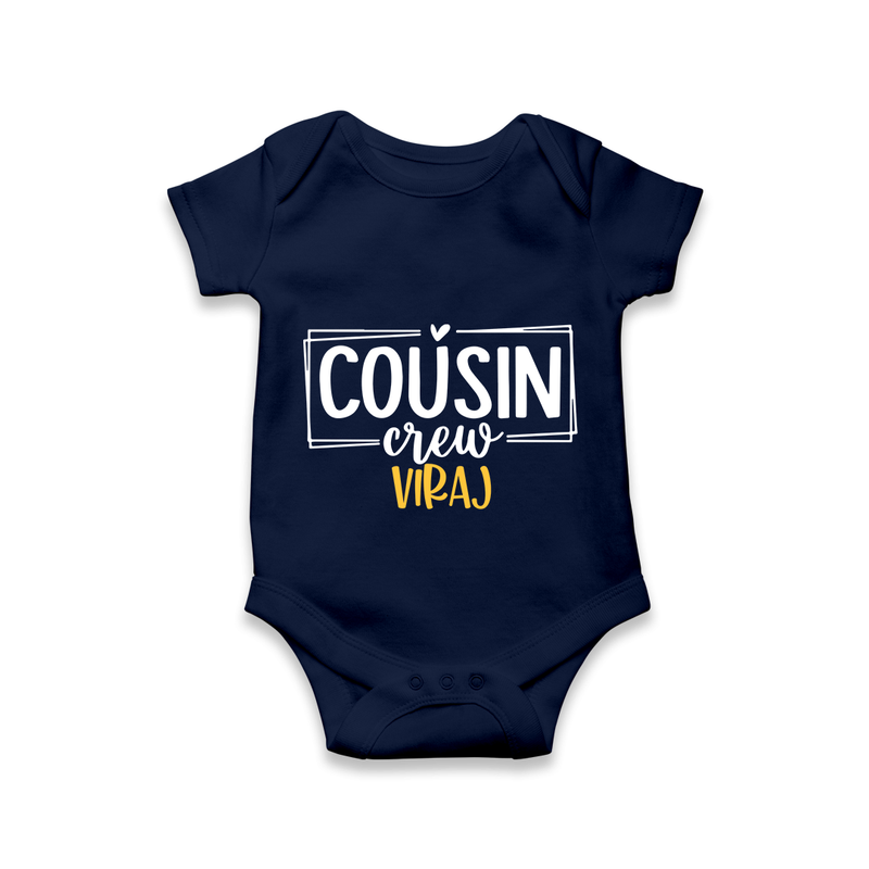 Cousin Vibes Only Romper / Onesie | Festive Wear for Babies - NAVY BLUE - New Born (Chest 14")