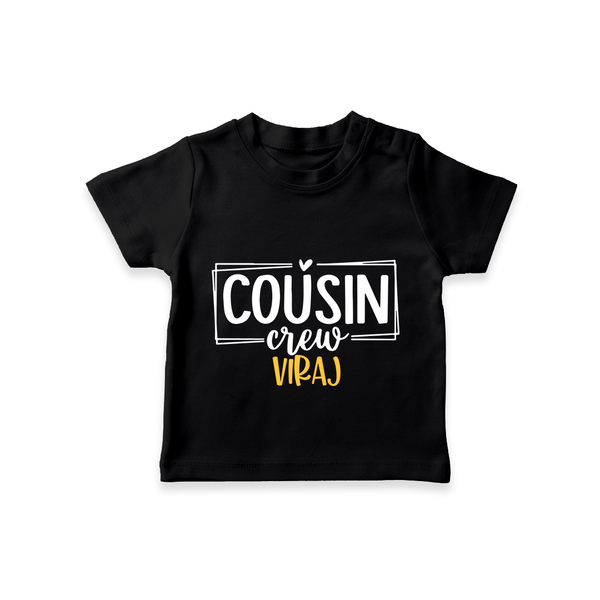Cousin Vibes Only T-Shirt | Festive Wear for Babies - BLACK - 0-5 Months Old (Chest 17")