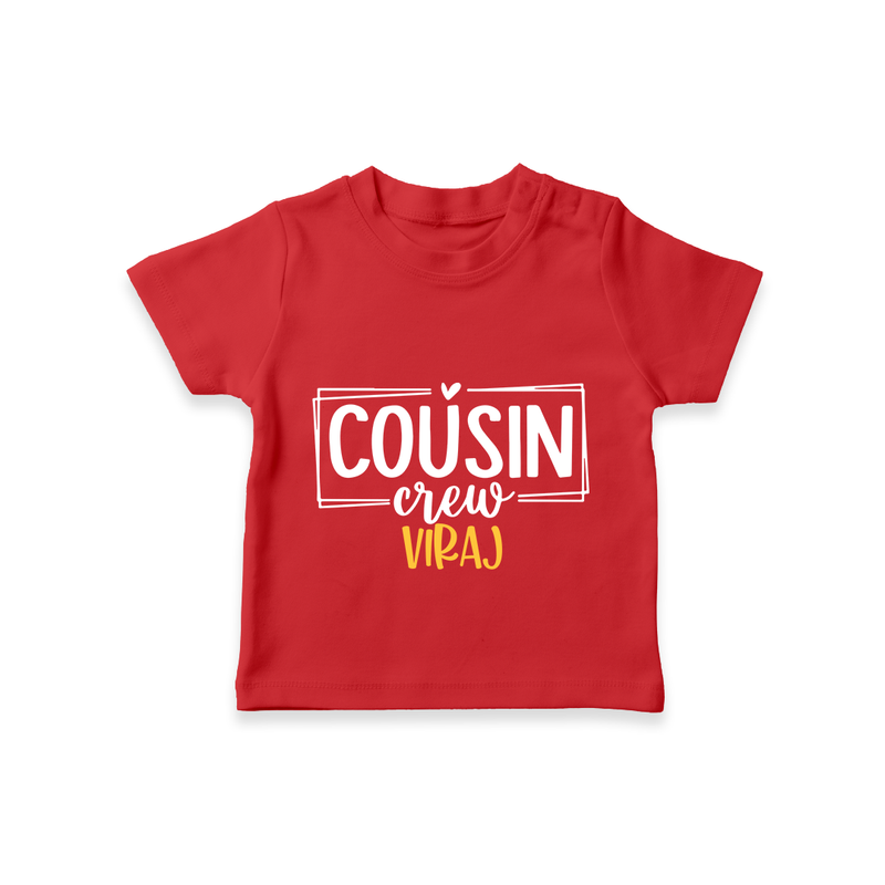 Cousin Vibes Only T-Shirt | Festive Wear for Babies - RED - 0-5 Months Old (Chest 17")