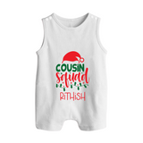 Cousin Stars Romper Suit / Sleeveless Romper | Personalized Clothing for Infants - WHITE - 0 - 5 Months Old (Chest 18")