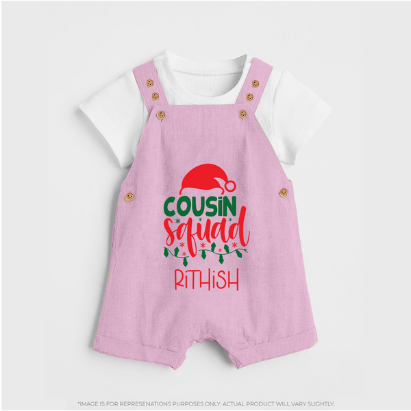 Cousin Stars Dungaree Set | Personalized Clothing for Infants - BABY PINK - 0 - 5 Months Old (Chest 18")