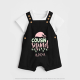 Cousin Stars Dungaree Set | Personalized Clothing for Infants - BLACK - 0 - 5 Months Old (Chest 18")
